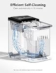 Govee Life Machines à glace intelligentes avec Wi-Fi, Machine à glace de comptoir portable, Produits 9 Glace dans 6-8min, 26lbs dans 24 Heures, 2L Réservoir d'eau, Argent inoxydable 26lbs/Day, App et contrôle de la voix, auto-nettoyage, 3 Tailles de cubes de glace pour la cuisine maison