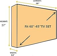 Vista 6 de Funda para televisor de exterior de 60"-65", con forro resistente a los arañazos, protector LED, mejor compatibilidad con soportes y soportes Negro