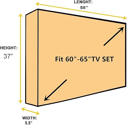Miniatura 6 de acoveritt Funda para televisor de exterior de 60"-65", con forro resistente a los arañazos, protector LED, mejor compatibilidad con soportes y