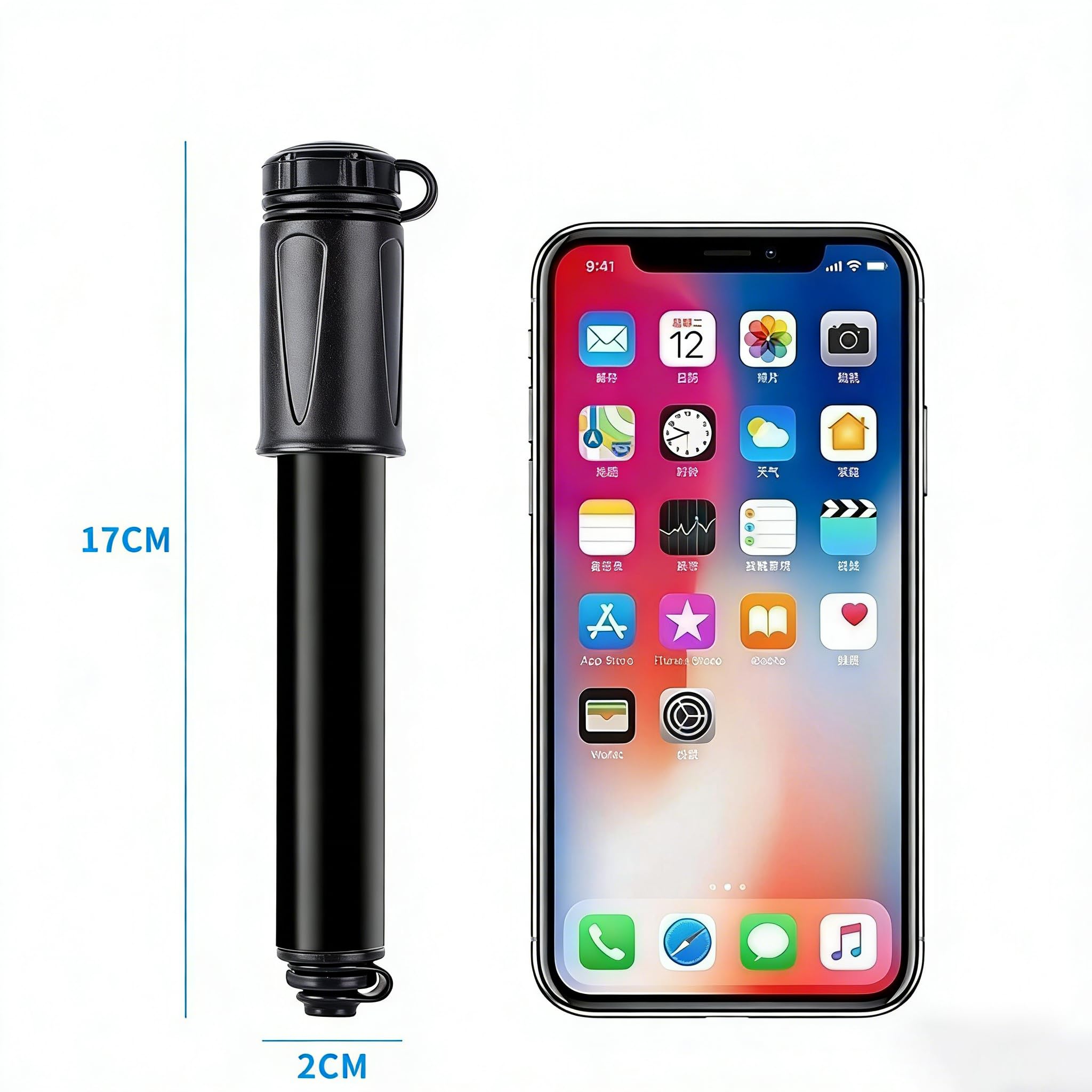 Mini pompa per bicicletta LEBEXY con valvole Presta e Schrader, portatile ad alta pressione 100 PSI