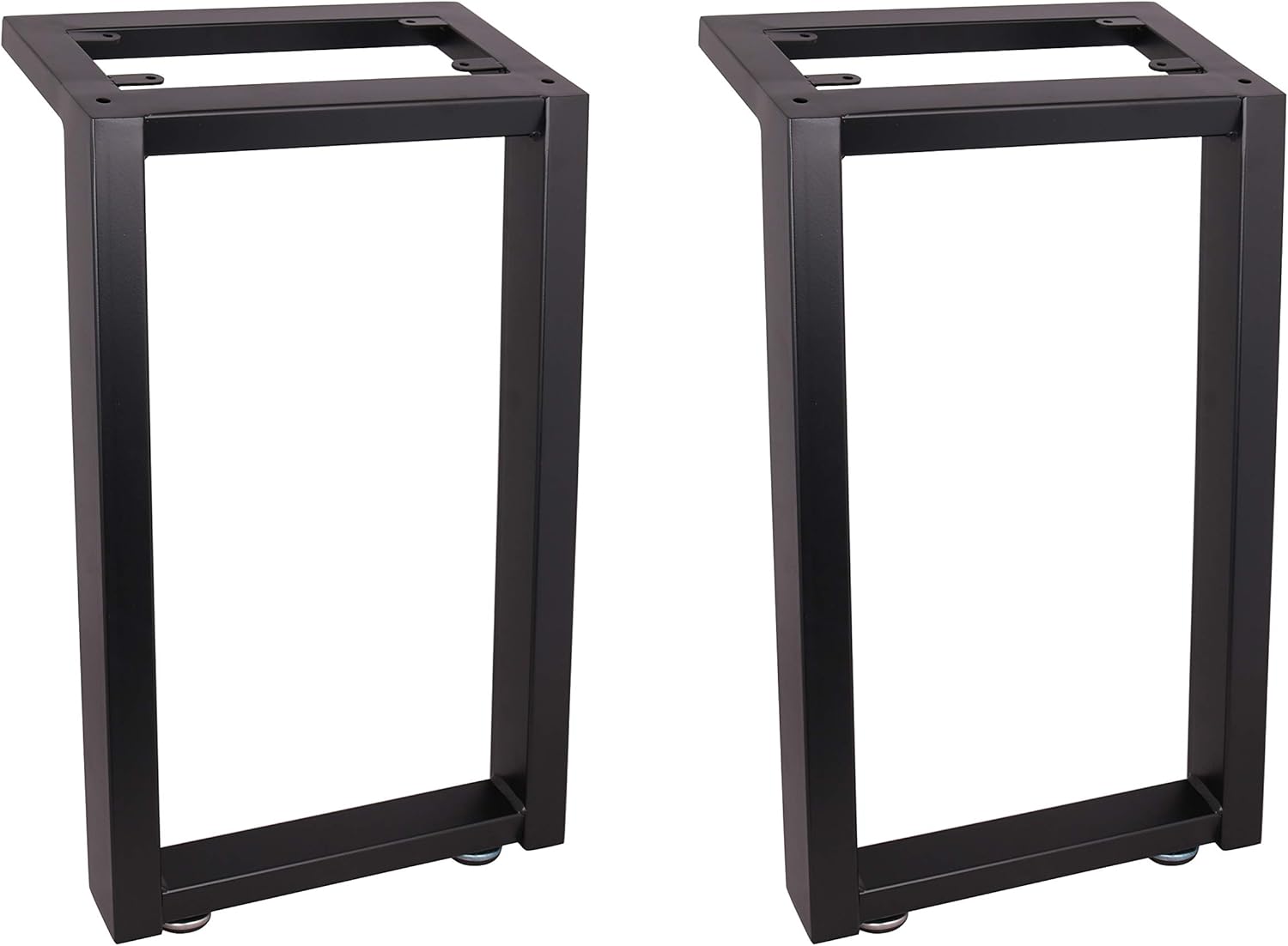 2 x 18" Dining Table Bench Legs,Black Steel Table Legs,Office Table Desk Legs