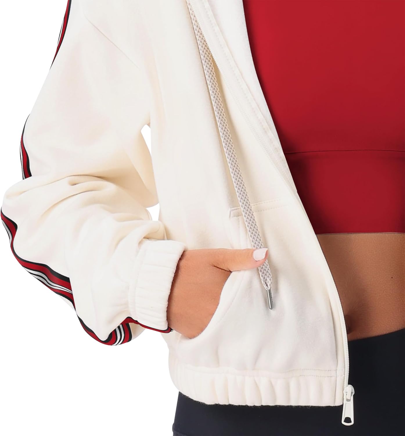 CERTO NHL Women's Fleece Zip-Up Hoodie Jacket, Soft Full-Zip Sweatshirt, Warm Athletic Outerwear, Licensed College Apparel