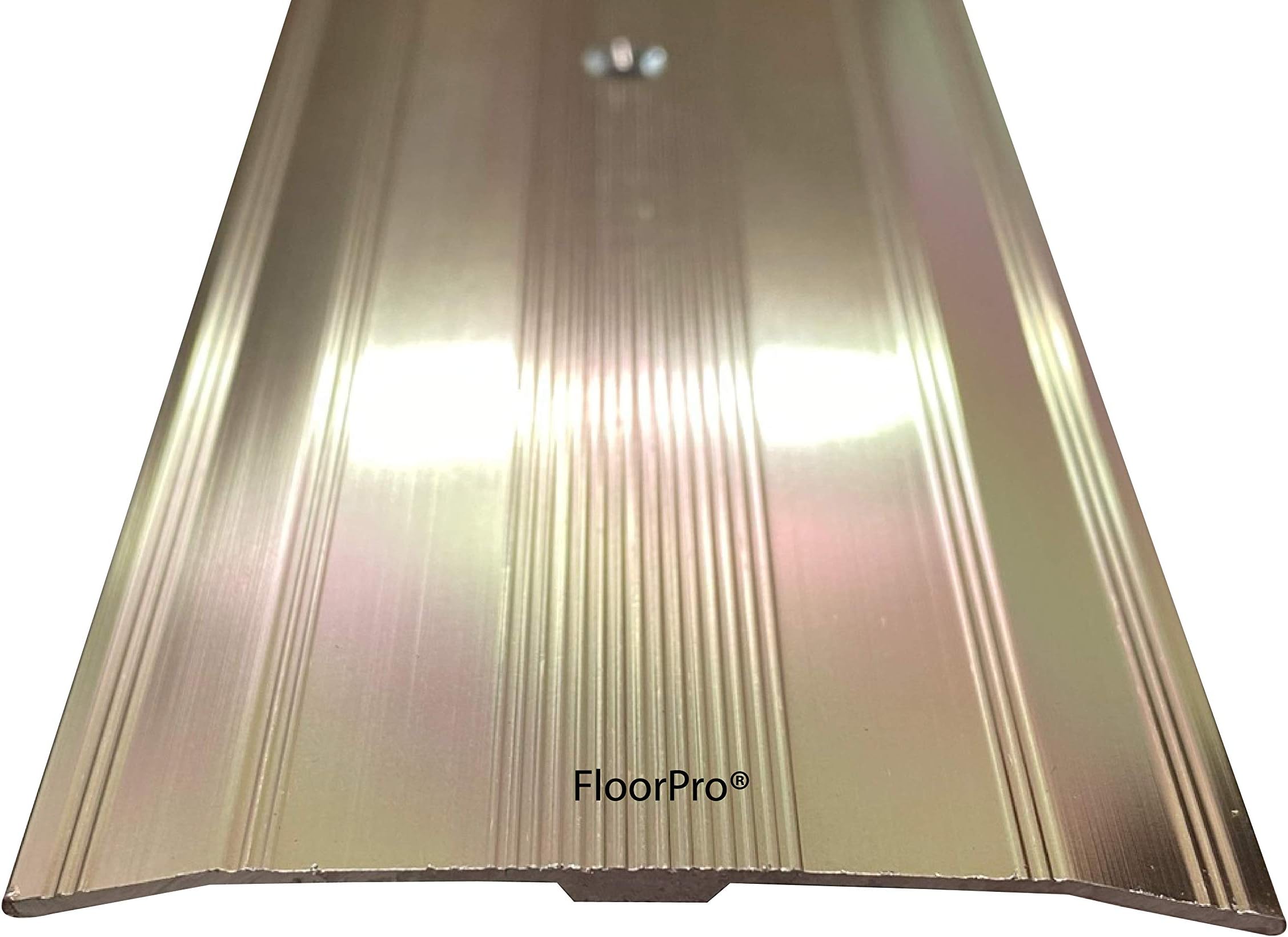 2M_Threshold Carpet Cover Door Plate Aluminium Grooved Floor Trim