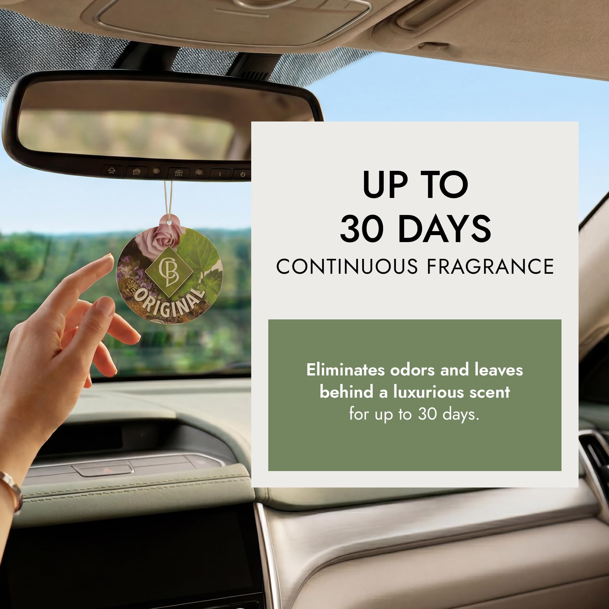 Claire Burke Ambientador para coche, aroma original, ambientador colgante para coche y hogar, 1 unidad