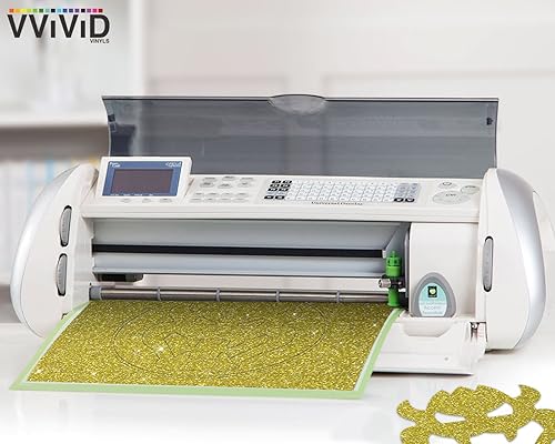 Miniatura 3 de VViViD Glitter Gold DECO65 - Rollo de vinilo adhesivo permanente para manualidades (30 pies x 1 pie)