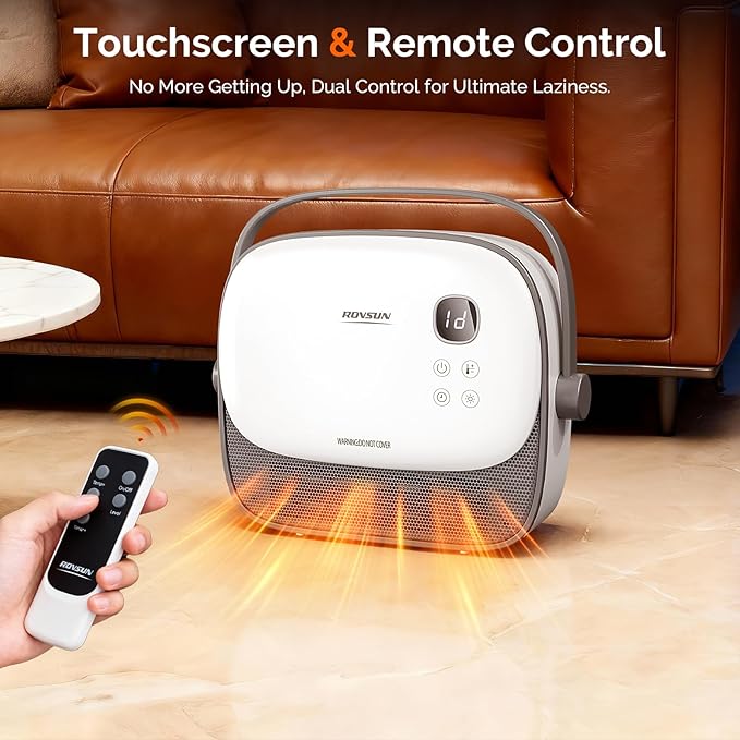 Calefactor Eléctrico de Pared PTC 1500W con Control Remoto y Temporizador miniatura 5