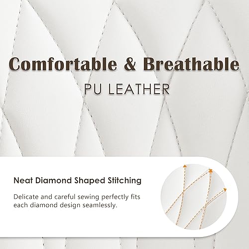 Miniatura 8 de YOUNUOKE Silla de escritorio sin brazos, cómoda silla de oficina con ruedas, silla ergonómica para el hogar, sillas ajustables para computadora,