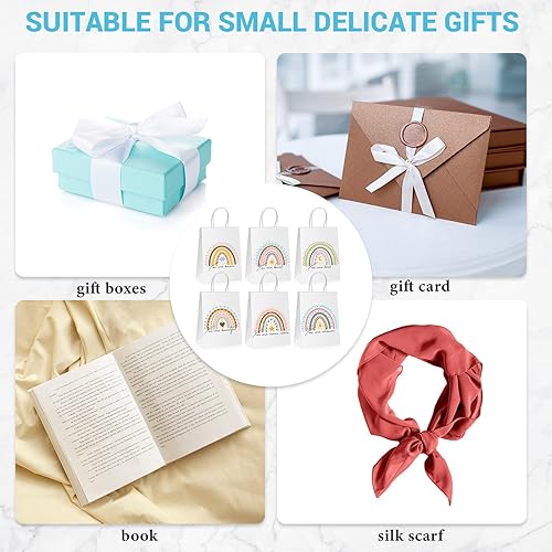 Miniatura 7 de Glenmal 48 bolsas de papel inspiradoras para mujeres, bolsas de papel arcoíris a granel, bolsas de regalo de agradecimiento a los empleados, bolsas