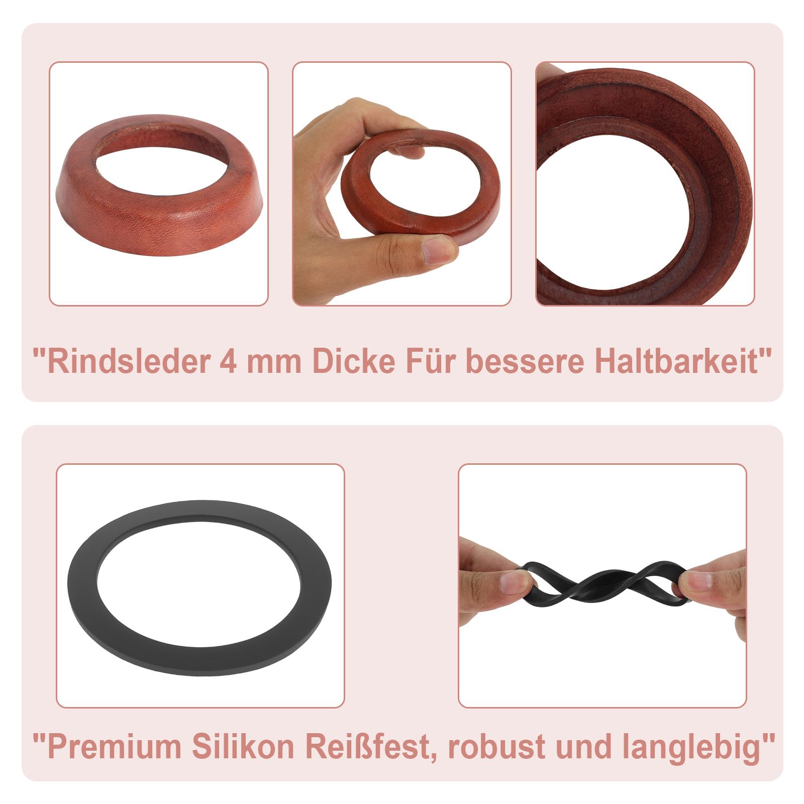 Schwengelpumpe Typ 75 Kompatible Ersatzteile – Kolben, Ledermanschette, Dichtungsringe, Nasenstechventil und Bolzen – Ersatzteile für Handpumpe, Wasserpumpe und Gartenpumpe
