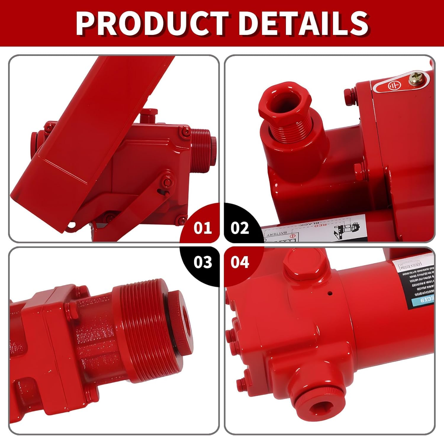 Nakkaa 12 Volt 20 GPM Explosion Proof Fuel Transfer Pump Compatible with Gasoline, Diesel, Kerosene, Mineral Oil and Similar Fuels or Oils (Package A)