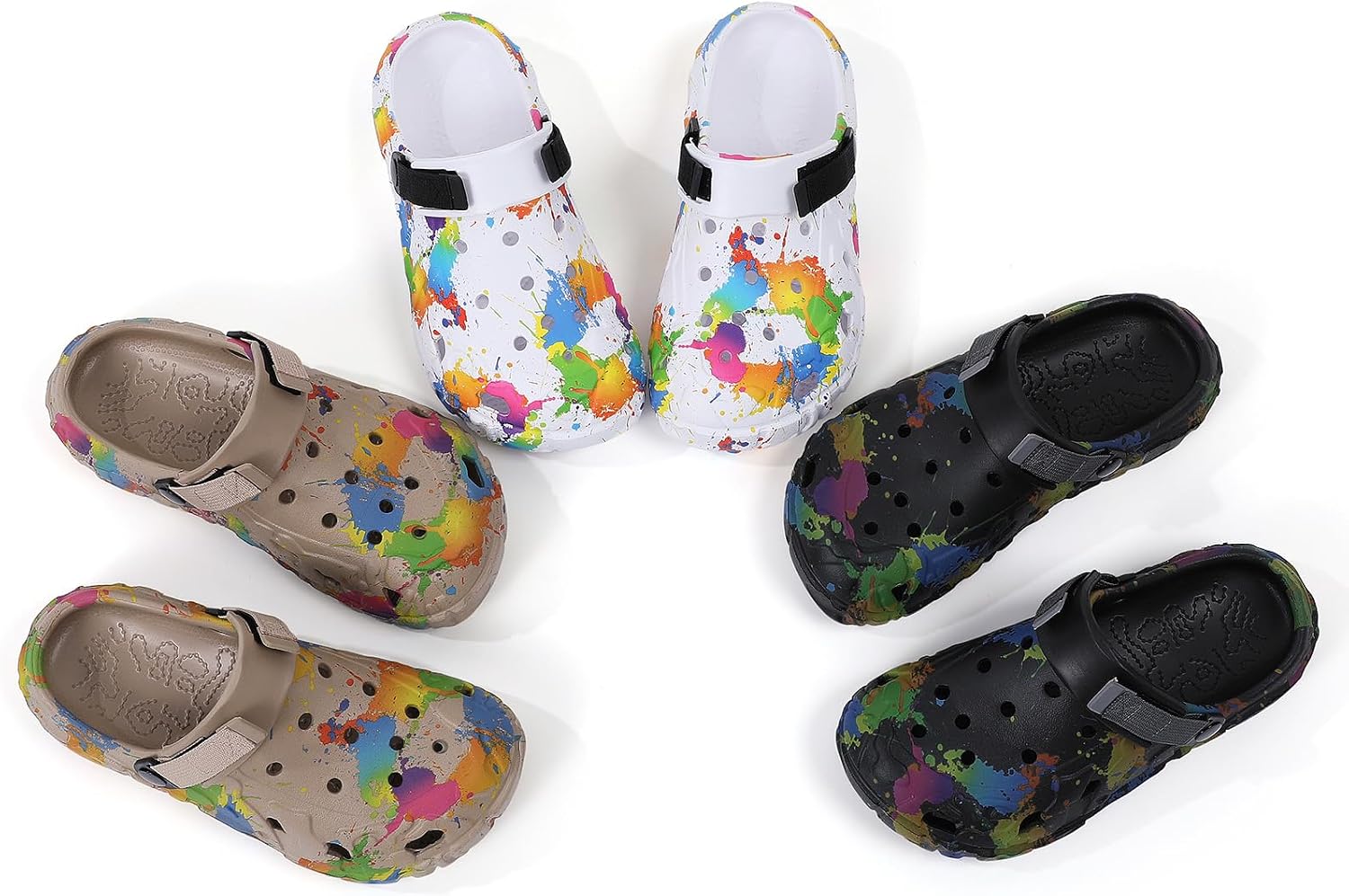 Graffiti Clogs for Men Women: Athletic Slippers - Waterproof Beach Sandals - Fashions House Shoes with Non-Slip Rubber Sole