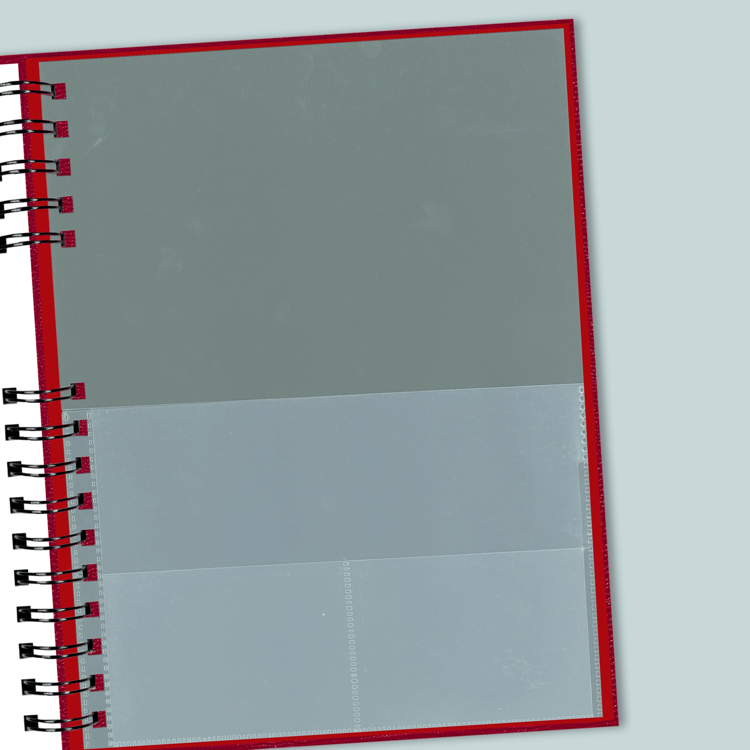 BROWNLINE CoilPro Agenda Giornaliera, Untimed, rilegatura a doppio filo, copertina rigida simile a lucertola, 25,7 x 20 cm, rosso brillante