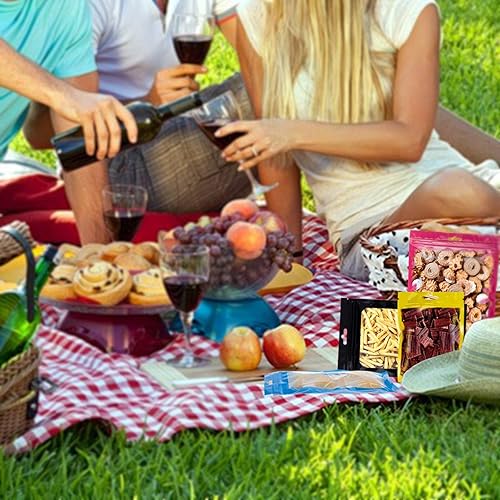 Miniatura 7 de YOTOZU Paquete de 100 bolsas de embalaje resellables Ziplock Mylar a prueba de olores, bolsa de almacenamiento de alimentos para ventana plana