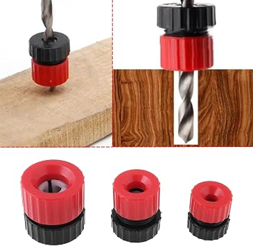 3Pcs Depth Guide Stop Collars 3-5 mm, 5-8 mm, 8-13 mm Countersink Drill Depth Stopper for Drill Bit Carpentry