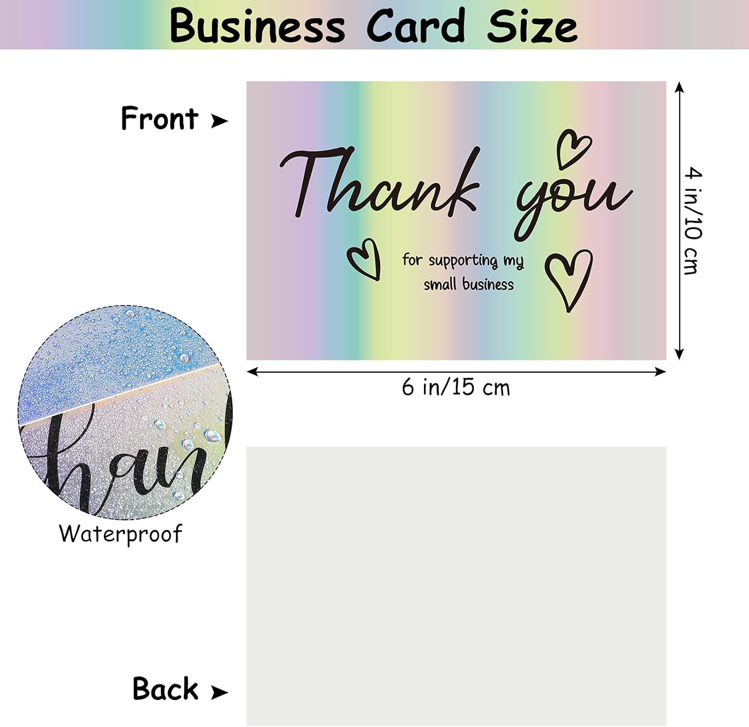 48 Pieces 6 x 4 Inch Thank You Cards Small Business, Thank You Business