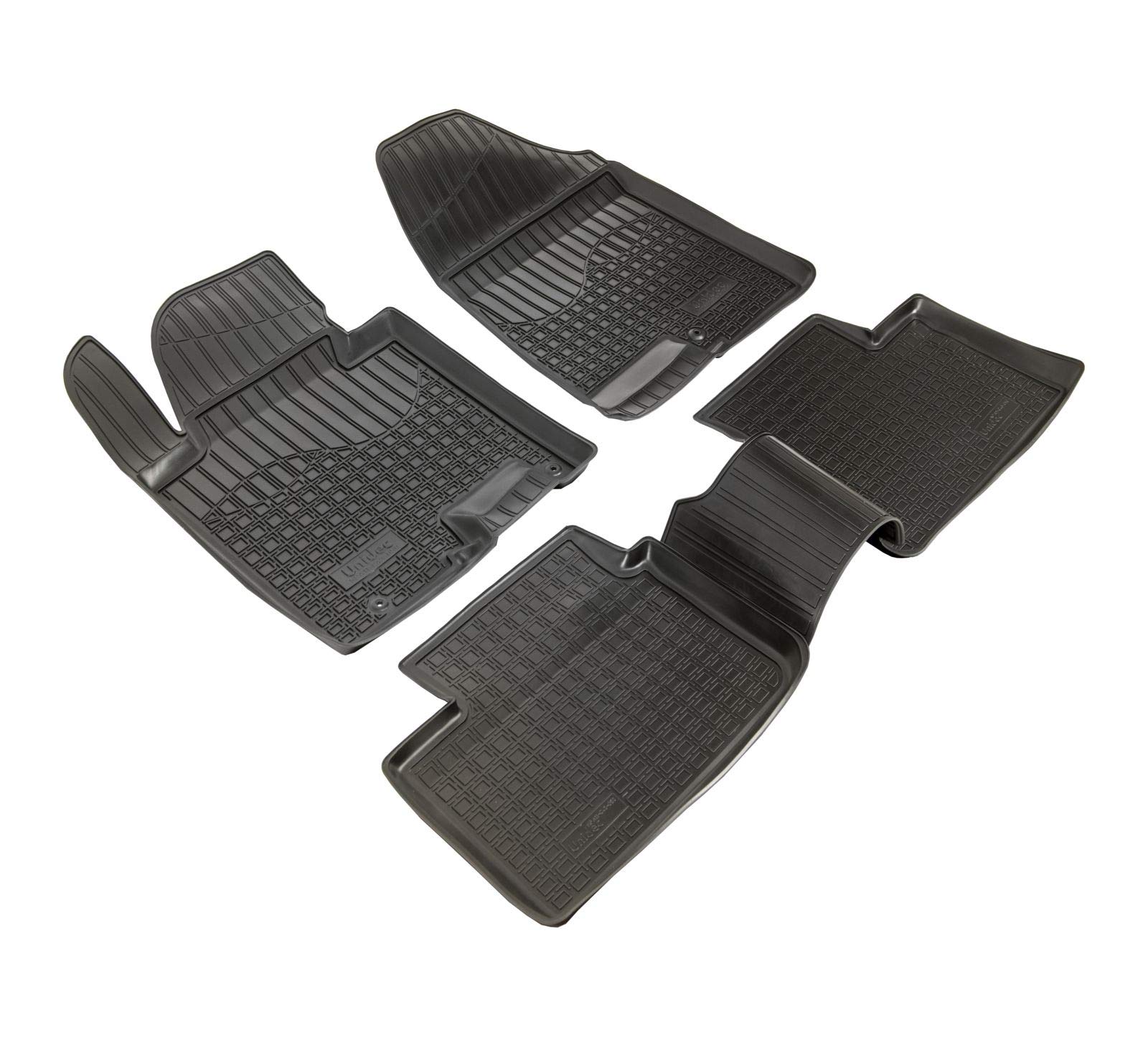 J&J AUTOMOTIVE | NORM 3D Tappeti Tappetini Auto In TPE Gomma Su Misura Per Cee'D/Pro Cee'D 2012-2018, Kit di 4 Pezzi, Inodore, Nero, Antiscivolo