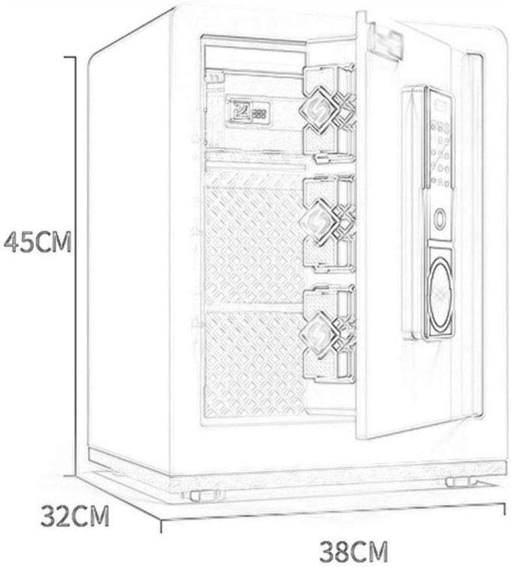 Seguridad,Caja para Caja Fuerte con Contraseña de Huellas Dactilares para el Hogar, Pequeña Antirrobo, Gran Espacio de Almacenamiento, Cajón de Almacenamiento, Caja Fuerte para Cama, Caja Fuerte para