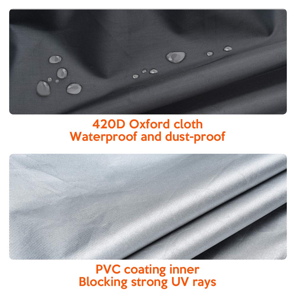 Cubierta para Fogatas Cuadrada Cubierta de Pozo de Fuego Impermeable Anti-UV Cubierta para Hoguera Cuadrada para Jardín Patio Pozo De Fuego Cuadrado V1C06 (84 x 84 x 44cm)