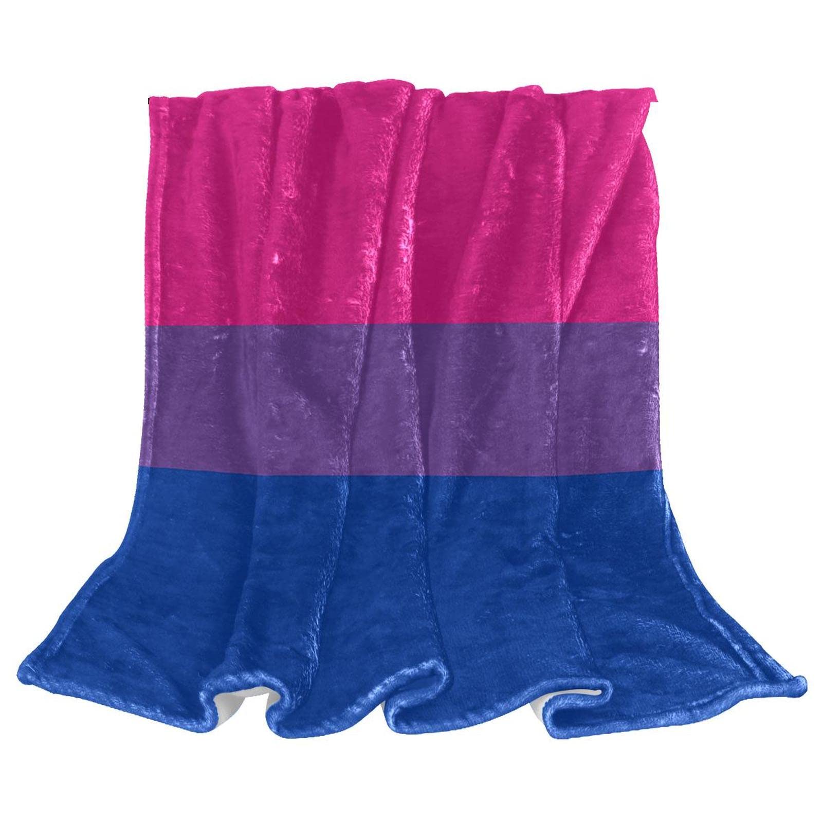 Couvre-lit doux et moelleux TBOUOBT au design rayures violettes roses