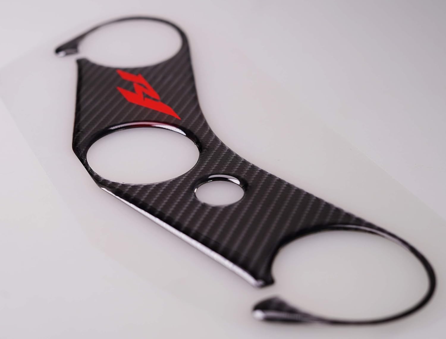 5D Real Carbon, Motorcycle Gas Tank Protector, Tank Pad Sticker, Tank Cap, Fuel Cap Decal, Top Clamp Triple Tree Pad with Keychain for R1, 4 Pcs Per Set