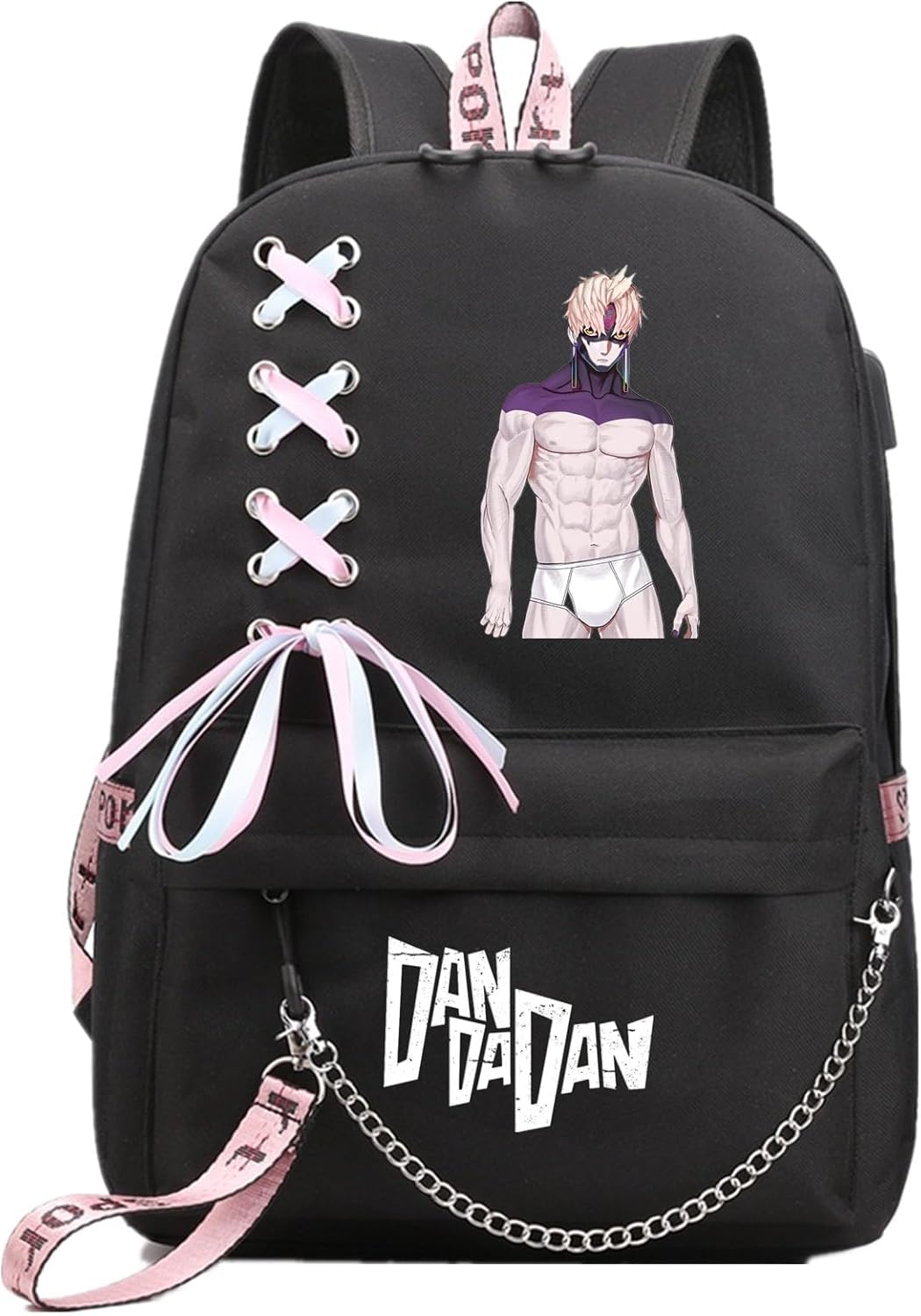 Anime DanDaDan Backpack Daypack Laptop Bag School Bag with USB port and Headphone Jack 13