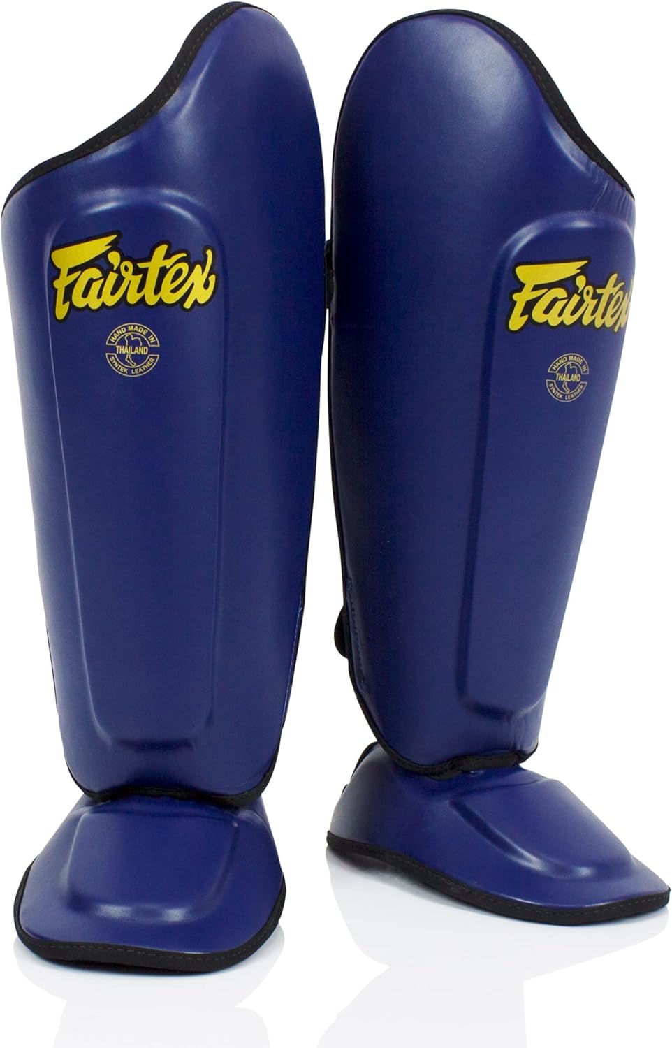 Fairtex SP8 Muay Thai Shin Guards for Men, Women, Kids | Shin Guards Made with Syntek Leather & are Premium, Lightweight & Durable | Expanded Side Protection