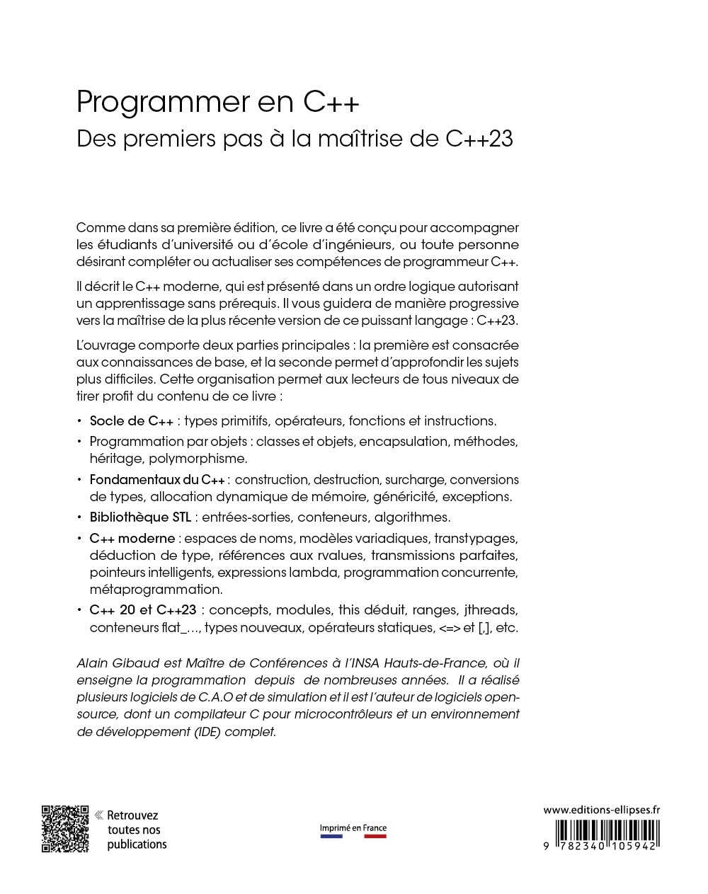Programmer en C++: Des premiers pas à la maîtrise de C++23