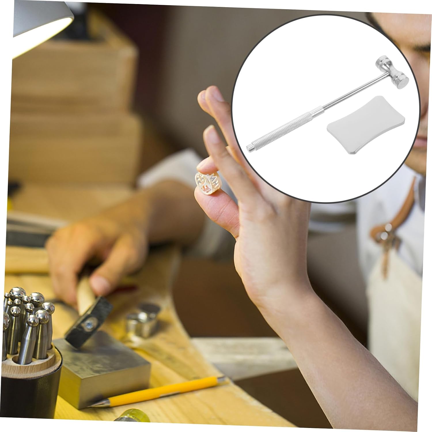 Mini Jewelry Stamping Hammer for DIY Enthusiasts, Portable Small Tool