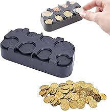 8 Fächer von Münzen Aufbewahrung,Münzspender,Schwarz Münzbox,Münzsammler mit Schnell,Münzsortierer,Euro-Münzsammler mit Schnell-Fixierung,für Auto,Taxi,für Kleingeld,Münzgeld Aufbewahrung.