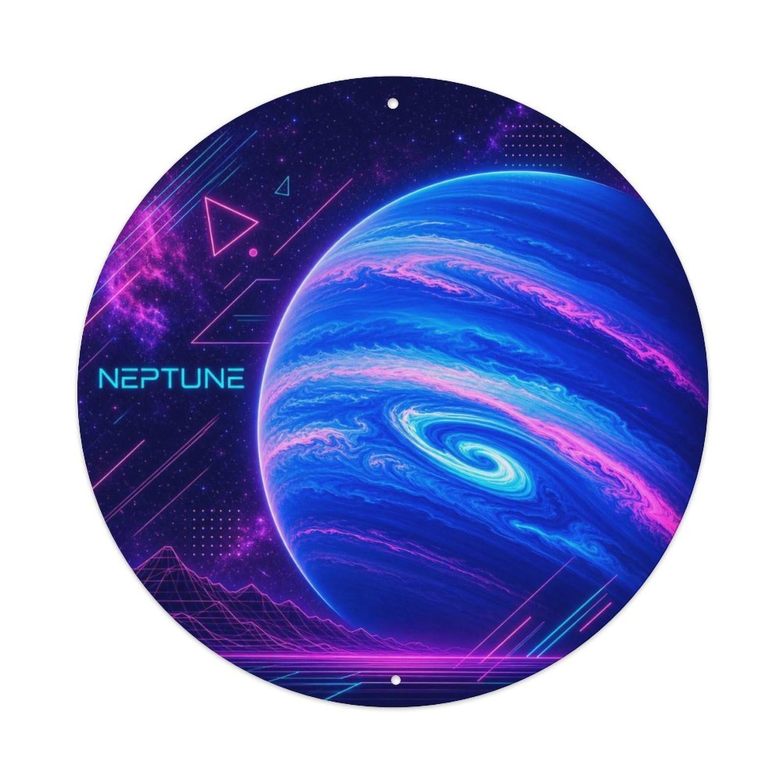 Celestial Neptune Storm Planet Solar System Metal Tin Sign