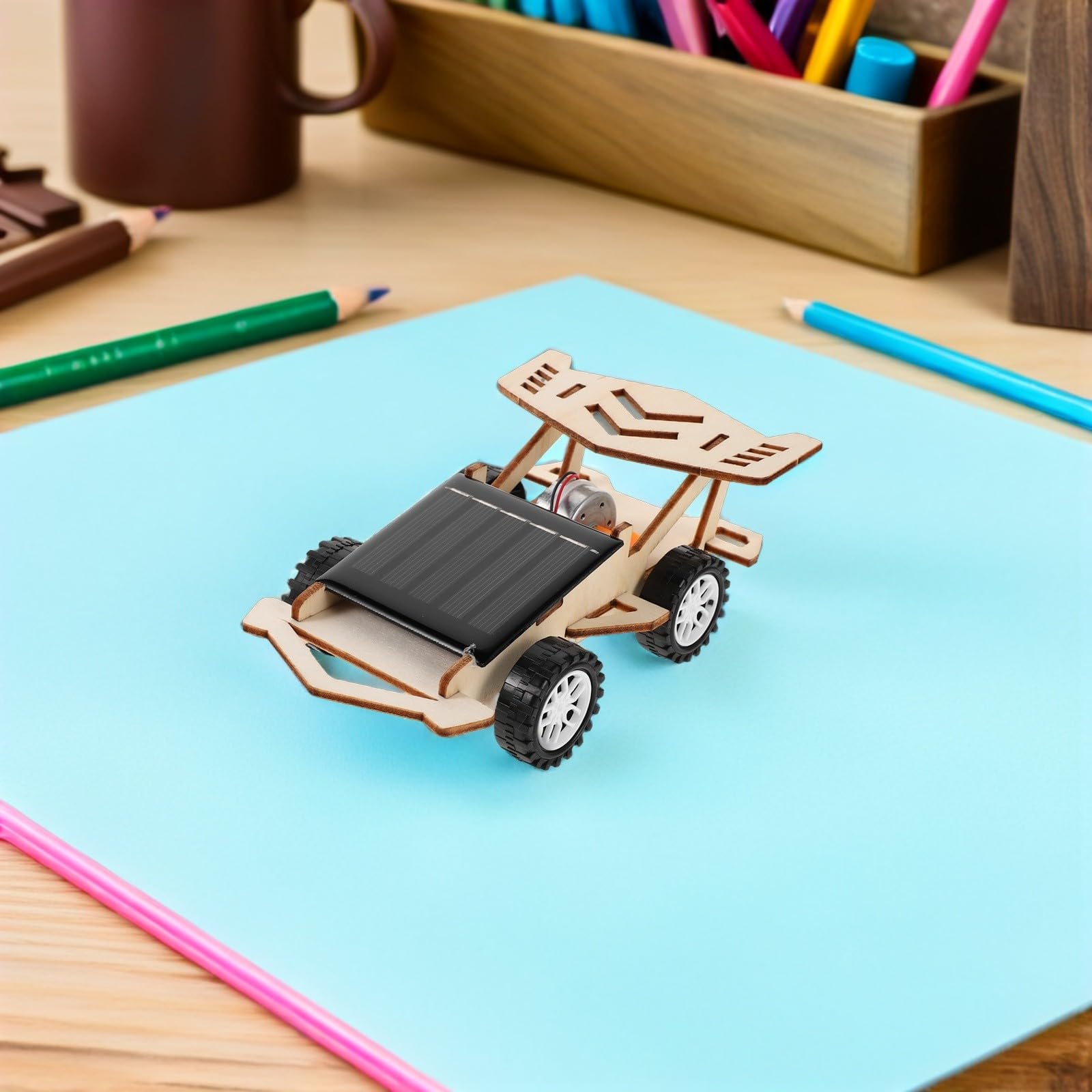Solarauto Bausatz 3 Stück Solar Auto Kit Elektronisches Kinderspielzeug zum Zusammenbauen mit Praktischen Übungen für Grundschüler und Naturwissenschaftliche Bildung