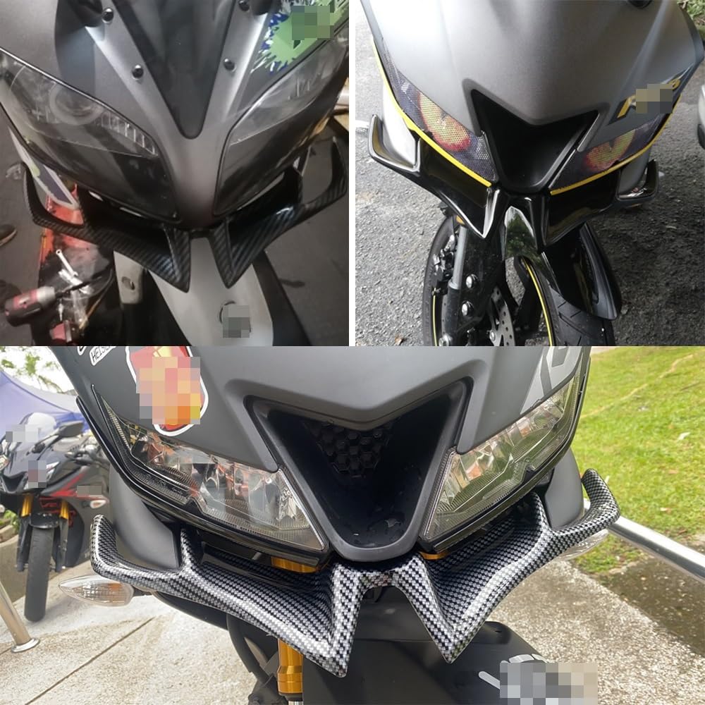 RS200 ABS Carenatura Anteriore Moto Winglets Copertura Protezione aerodinamica Compatibile con Bajaj Pulsar RS 200 Accessori Parti(Red)