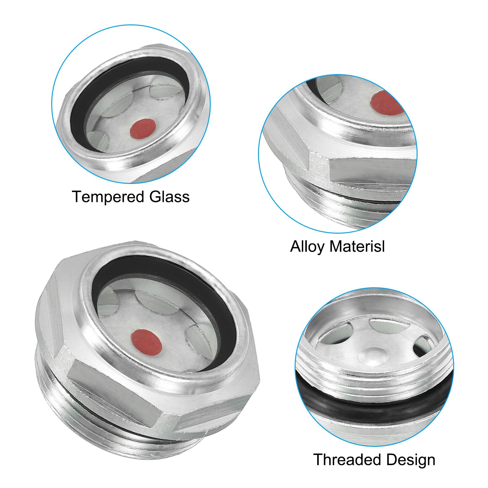 PATIKIL Air Compressor Oil Sight Glass - Image 3