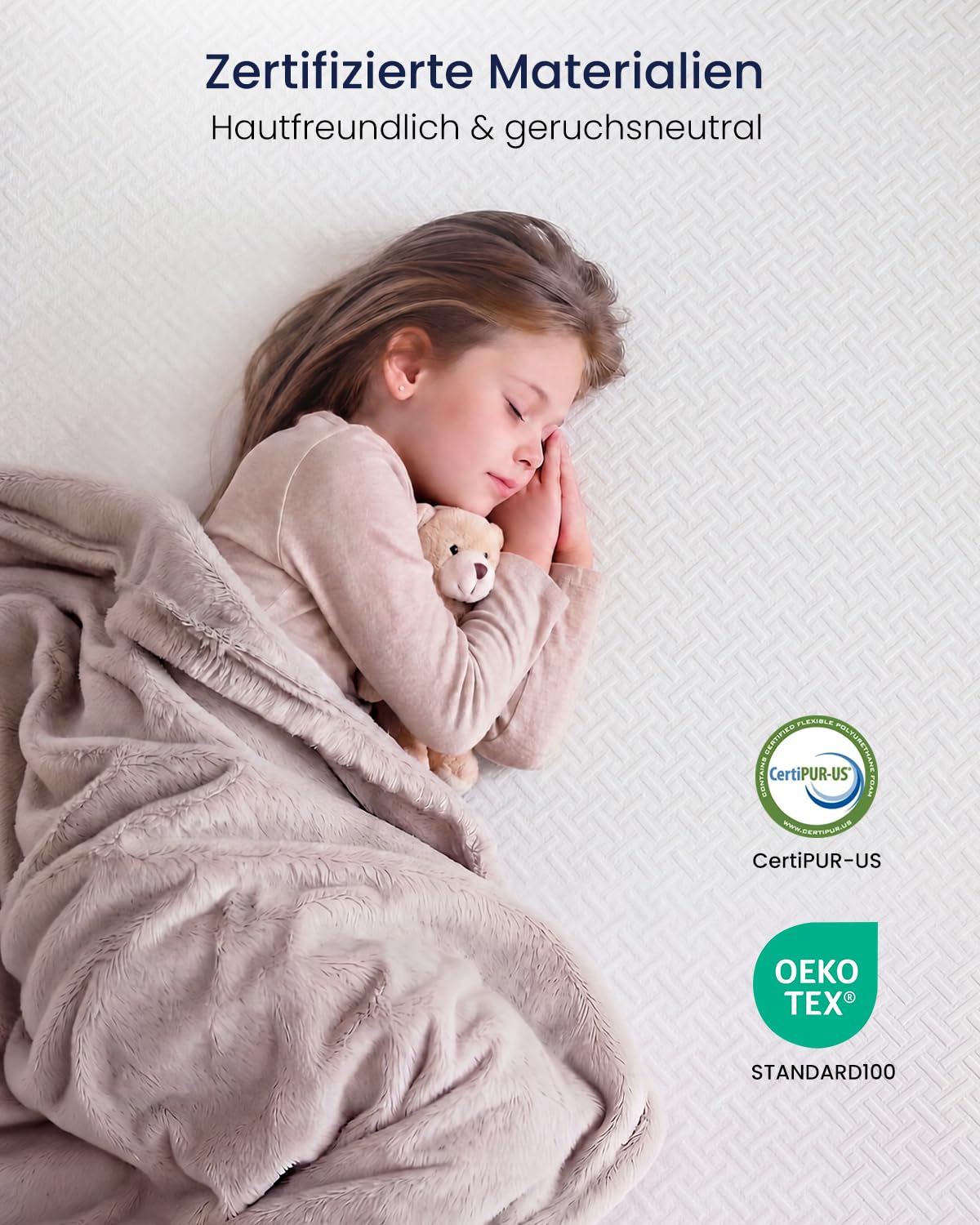 Matratzen Topper 180x200cm H5/H6, 7CM Höhe Matratzentopper für Schlafsofa Bett, Boxspringbett, Wohnwagen, Schlafsofa, Rutschfester Unterlagen Mattress Topper für Matratzen, Öko-TEX Zertifiziert