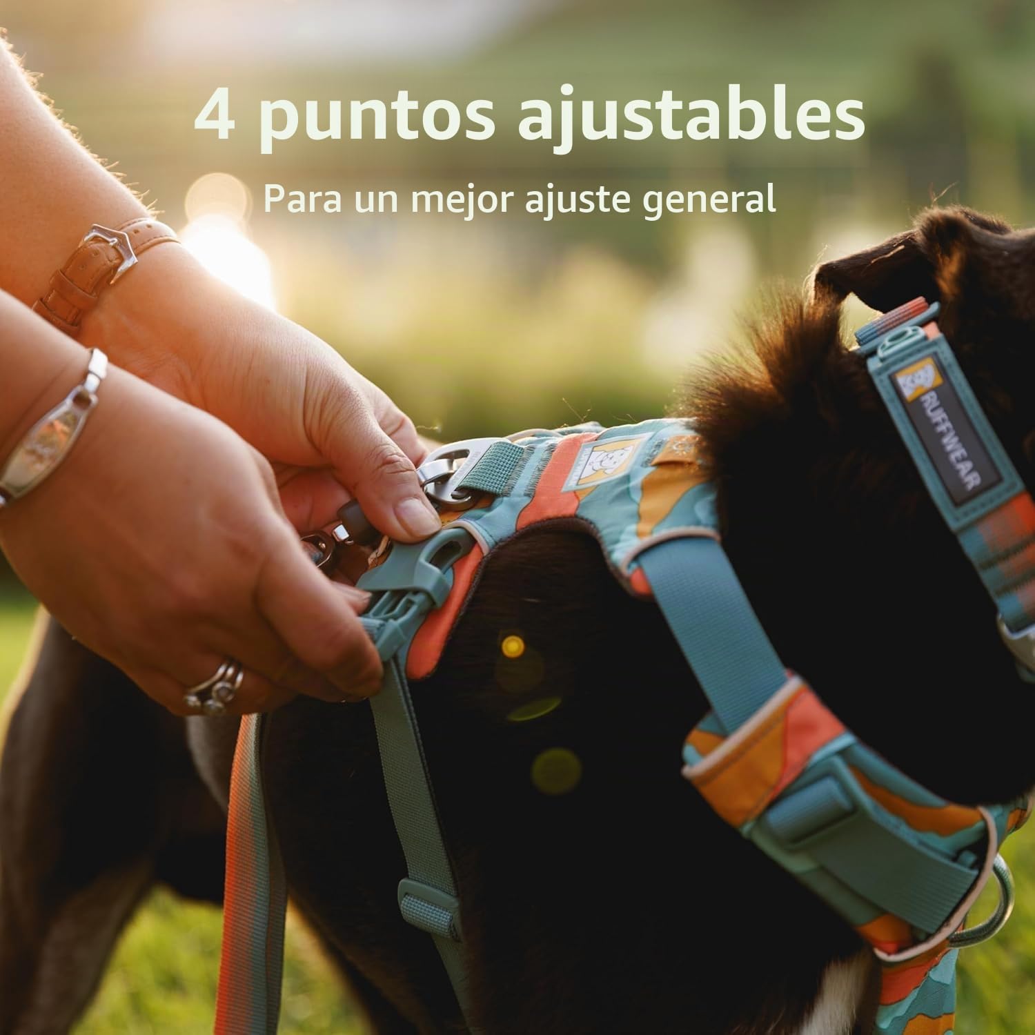 RUFFWEAR Front Range - Arnés para Perros pequeños, arnés Reflectante en Y, Ajustable, cómodo y Acolchado, arnés para pasear al Perro, sin tirones, 2 Accesorios de Correa y Anillo en V, Talla S, Gris