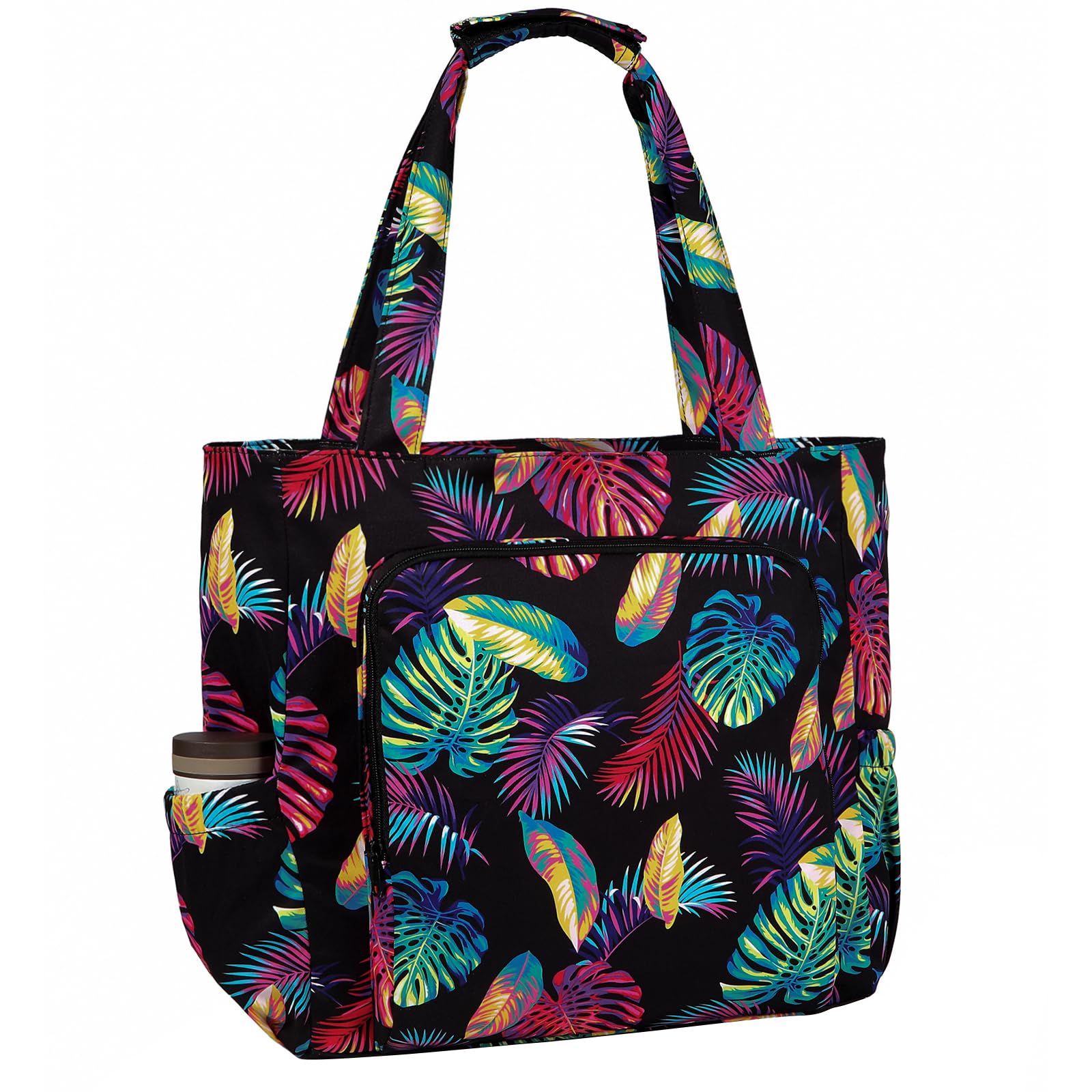 Chase ChicBolsa de Playa Grande para Mujer, ChaseChic Impermeable y a Prueba de Arena Floral Bolso de Piscina, Bolso de Hombro con Cremallera de Moda para Viajes, Gimnasio, Natación y Vacaciones en la Playa