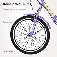 Vista 75 de H&ZT Triciclo para adultos, bicicleta de 3 ruedas, triciclo crucero, con engranaje de 7 velocidades, mango de freno de estacionamiento, escalón