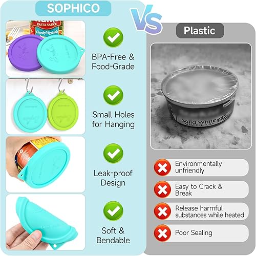 Miniatura 4 de 4 tapas de silicona para latas de 3.4 pulgadas para Hunt's  Starkist  Kirkland  Progresso Can, cubierta de sellado hermético para conservas, tapas