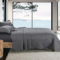 Vista 3 de HOMBYS Colchas tamaño King extragrande de 122 x 138 pulgadas, juego de edredón de 3 piezas, ligero, suave y extra grande para todas las estaciones