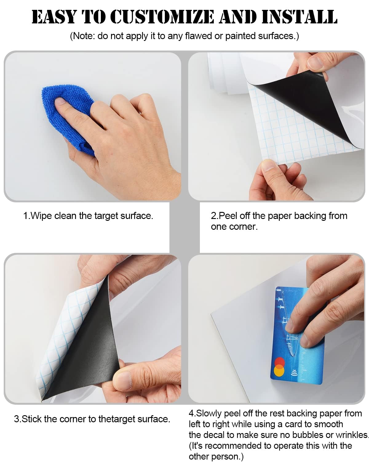 Papel de pizarra magnética 40 x 80 cm autoadhesivo para pared oficina hogar