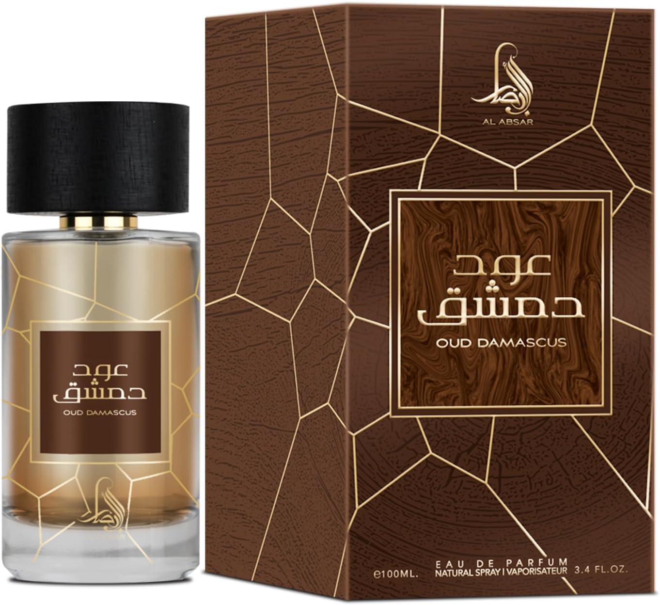 Oud Damascus Perfume 100ML - EDP - Oriental Fragrance for Men and Women with Premium Oud and Middle Eastern Aroma