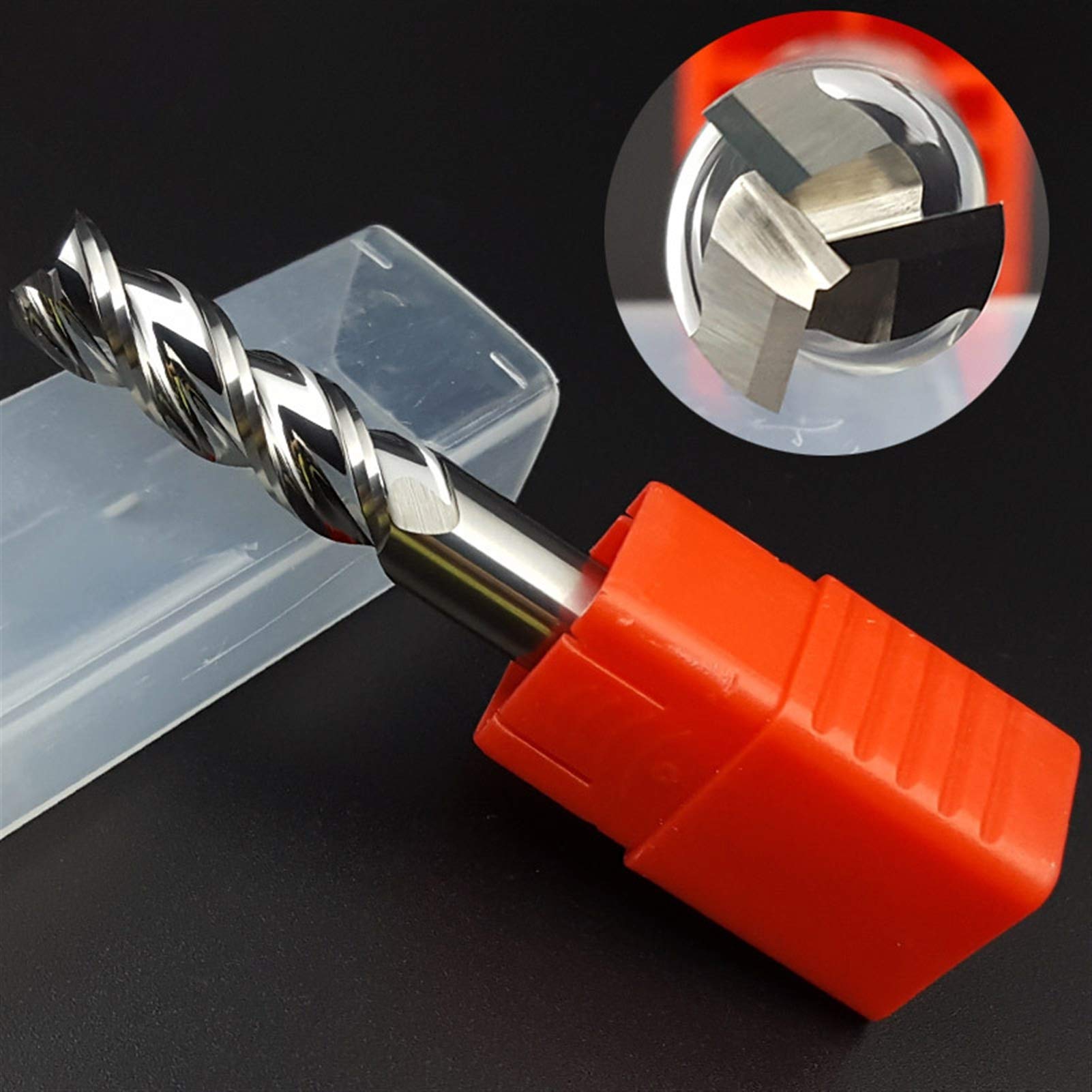 Punta da Fresa per Bordi, Punte del Router 1 PZ Taglio CNC Alluminio 3 Fresatura Flauto(12x35x12dx75l)