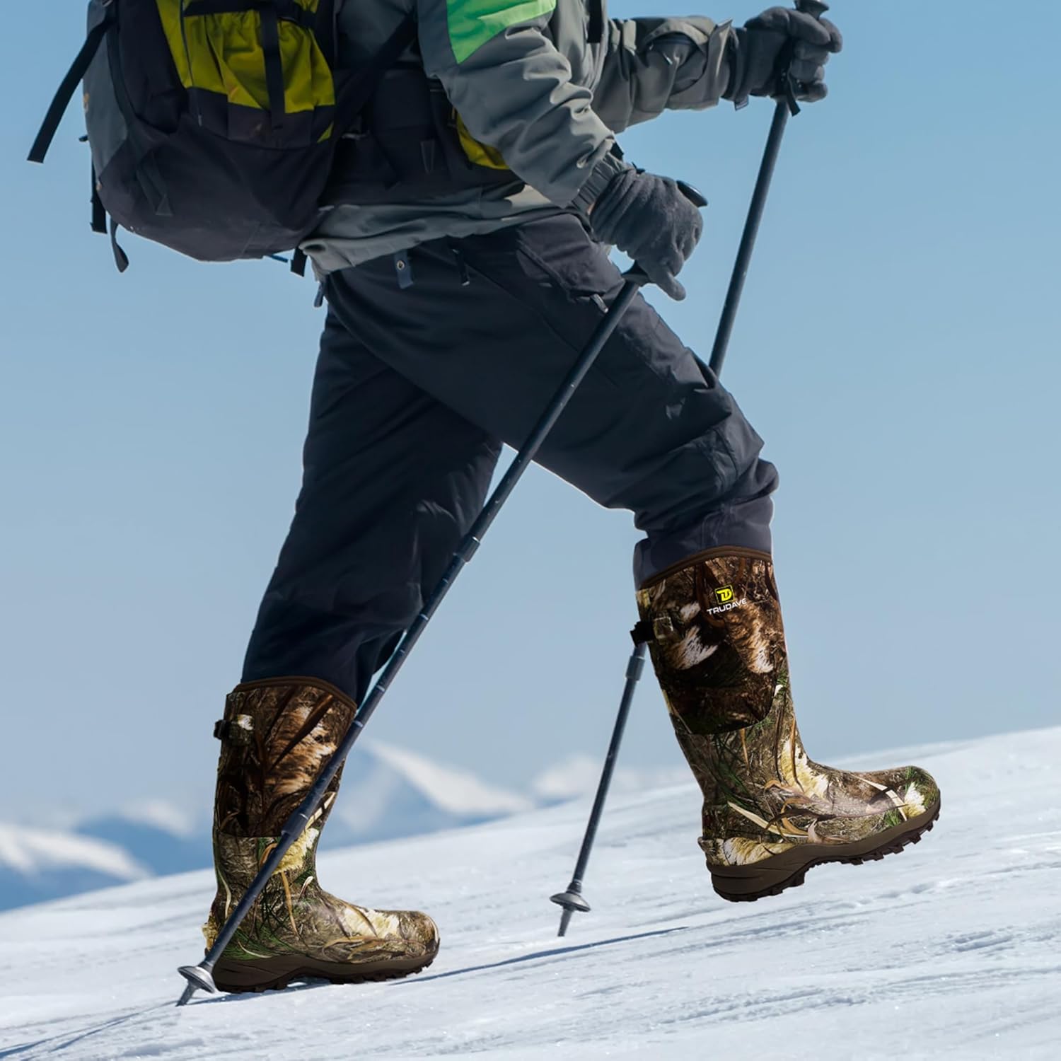 Trudave 6mm Hunting Boots for Men,Waterproof Insulated Rubber Boots,Provide Warmth and protection for Outdoor Hunting(800g Insulated) - Image 2