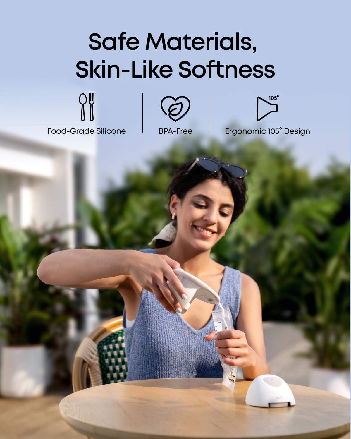 eufy Security Heated Breast Pump Hands-Free E20, Wearable with Innovative HeatFlow, 3 Heat Levels, Optimized Rhythm via App, Hospital-Grade Suction, Leakproof, Ultra-Slim and Quiet for in-Bra Use