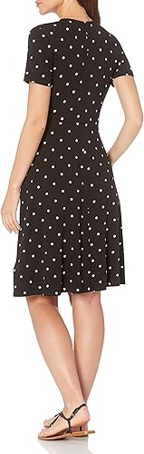 Vista 3 de Tienda Essentials - Vestido de manga corta para mujer, estilo cruzado falso