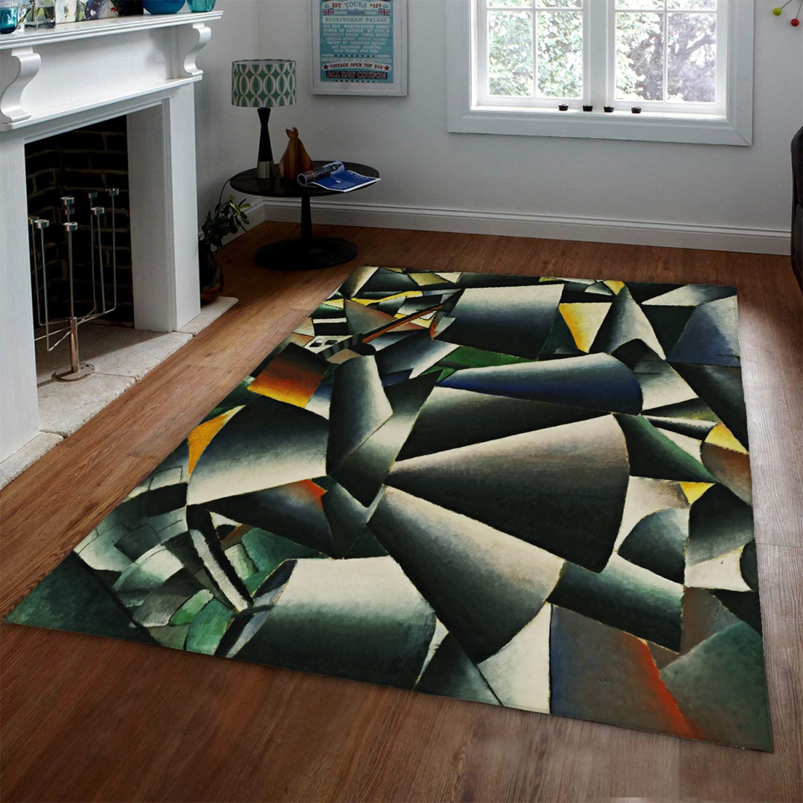Tapis Kazimir Malevitch Femme avec des seaux pour salon entrée lavable 90x150cm