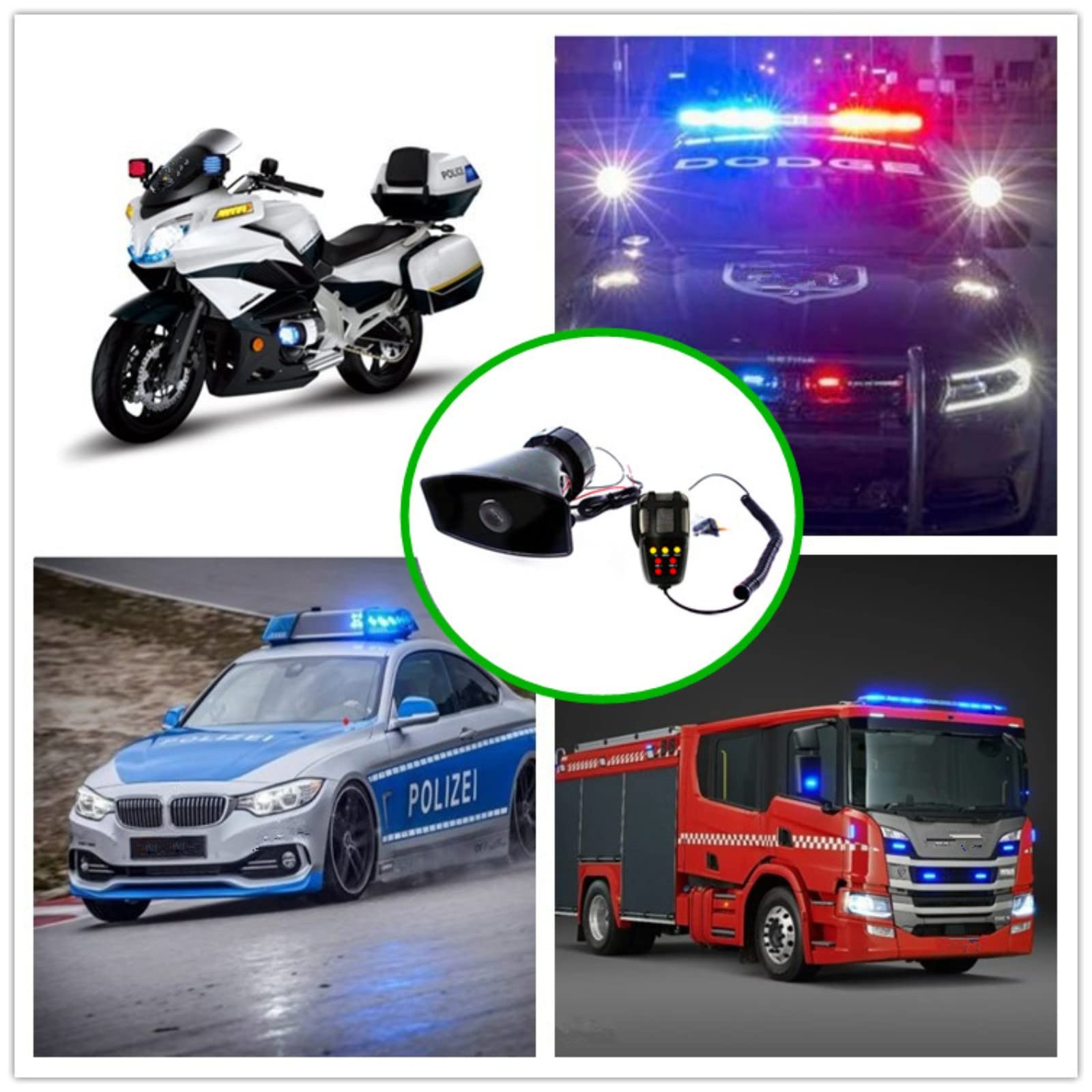 7 geluiden ontwerp, 110dB-120dB DC12V luide hoorn sirene 7 geluiden hoorn PA microfoon met systeem brandalarm, ambulance, politie sirene en etc100W geschikt voor auto boot van vrachtwagen 7 geluiden ontwerp, 110dB-120dB DC12V luide hoorn sirene 7 geluiden hoorn PA microfoon met systeem brandalarm, ambulance, politie sirene en etc100W geschikt voor auto boot van vrachtwagen