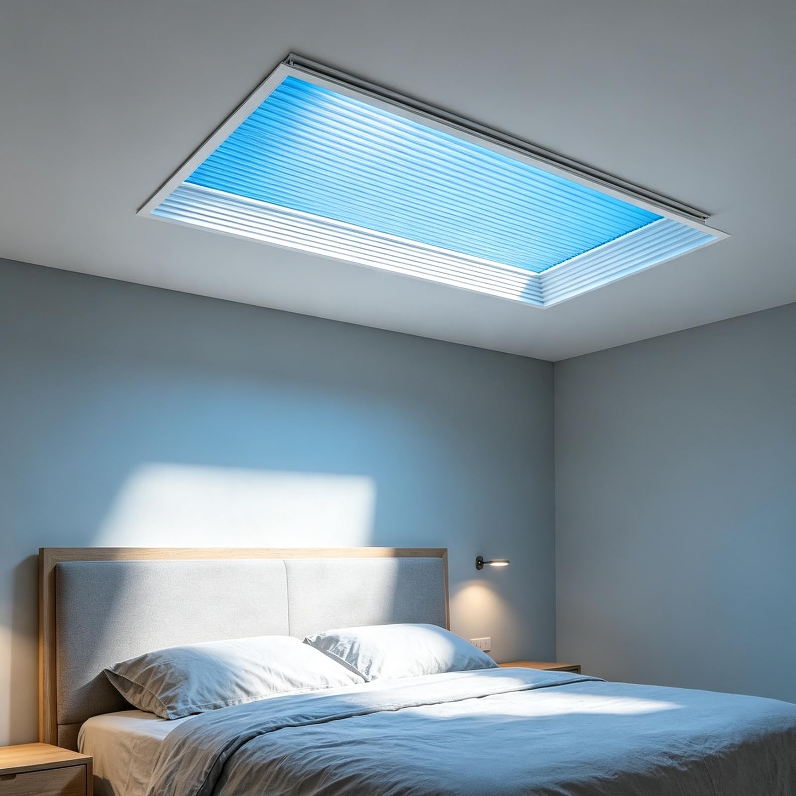 Ventana Falsa Tragaluz Artificial Panel Cielo Azul Embedded-30*120cm