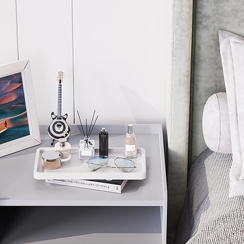 Miniatura 6 de Bellsal Bandeja de baño para baño, bandejas de baño de bambú para mostrador, bandeja pequeña para organizador, tocador, bandeja de madera para