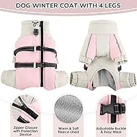 Vista 2 de SUNFURA Abrigo de cuerpo completo para perros pequeños, chaqueta de forro polar cálido para perro, abrigos de invierno para perro de cuatro patas